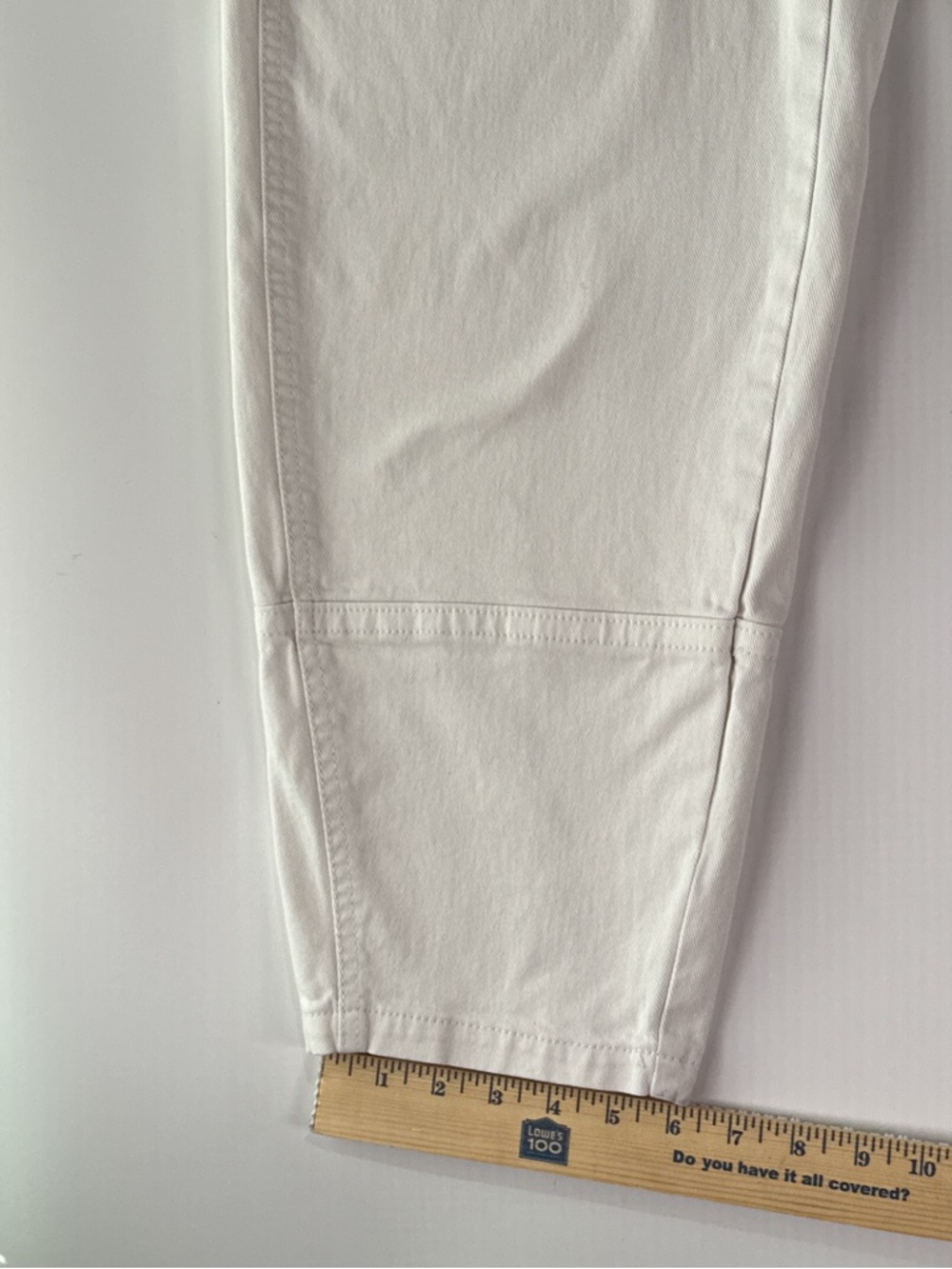 Everlane Utility Barrel Pant High Rise Cropped Organic Cotton Bone White Size 2 - Picture 8 of 11